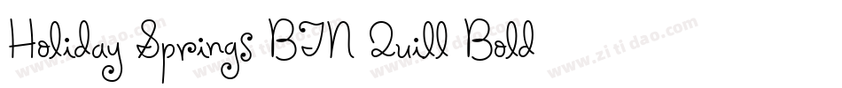 Holiday Springs BTN Quill Bold字体转换